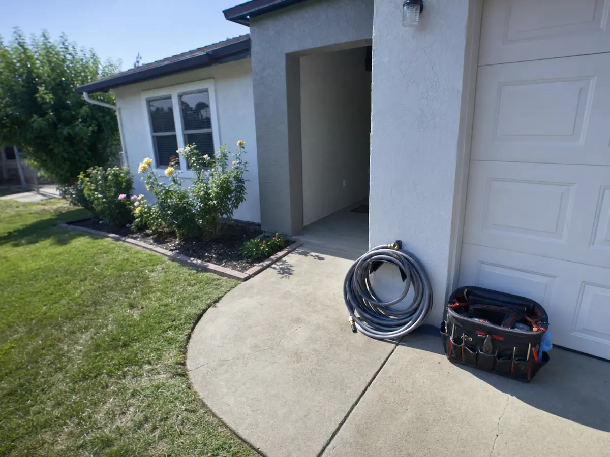 Freshly cleaned carpet with the furniture back in place — completed job in Torrance, CA